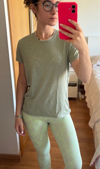 Camiseta deportiva Kalenji talla S verde sage / sa