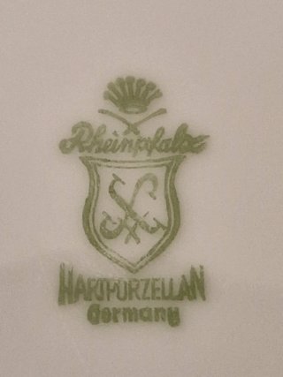 Seis platos de postre de porcelana alemana