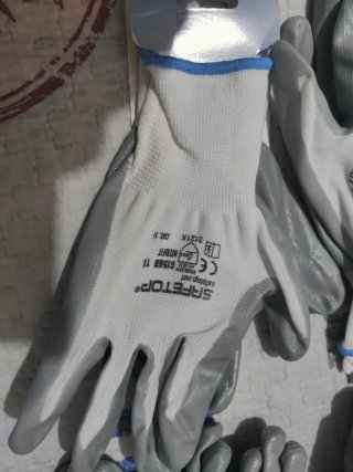Guantes de trabajo T11 nitrilo y naylon (6 pares)