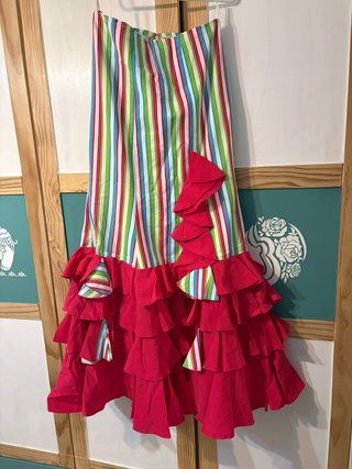 Falda y blusa flamenca multicolor