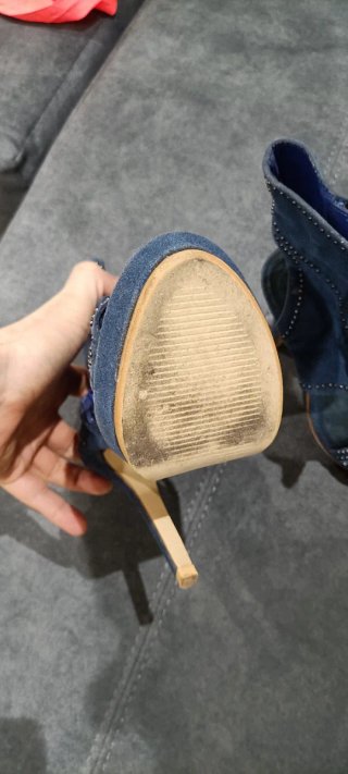 Zapatos Tacón Marypaz Azul Talla 37