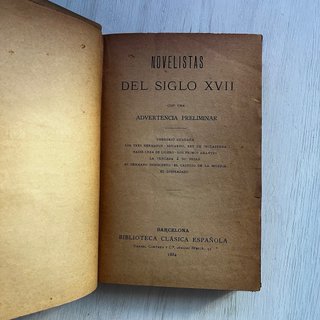 Libro del siglo XIX: Novelistas del siglo XVII