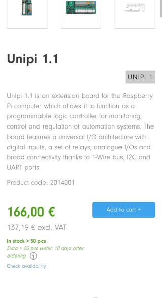 UniPi 1.1 PLC para Raspberry Pi