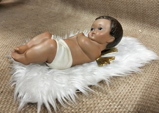Niño Jesús Antiguo Ojos Cristal