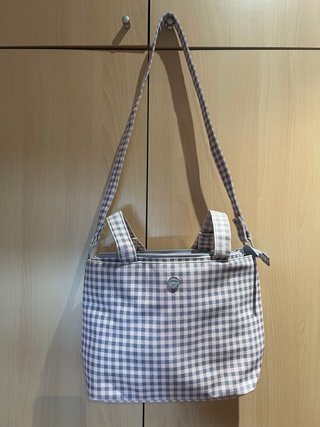 Bolso Pasito a Pasito Vichy Rosa-Gris