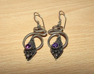 Pendientes Bali plata 925 dragón Basuki Indonesia