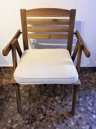 4 Sillones Terraza Ikea Askholmen + Cojines