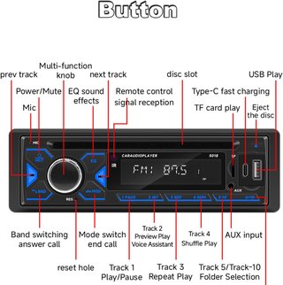 Nueva Radio Coche 1 DIN Bluetooth CD/DVD