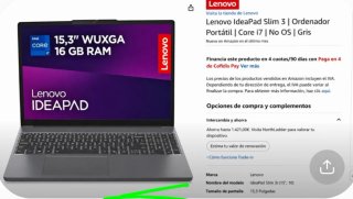 Portátil Lenovo IdeaPad Slim 3 Gris