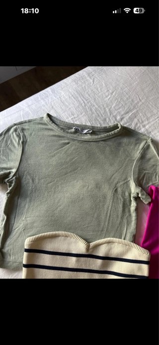 Lote 3 tops Bershka y Zara Talla M