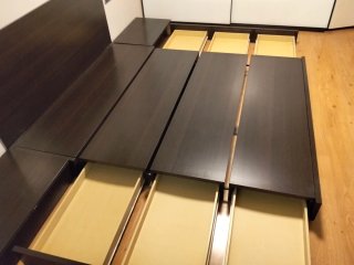 Canapé tatami + cabezal y mesitas (por separado)