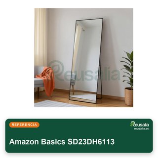 Amazon Basics espejo cuerpo entero negro