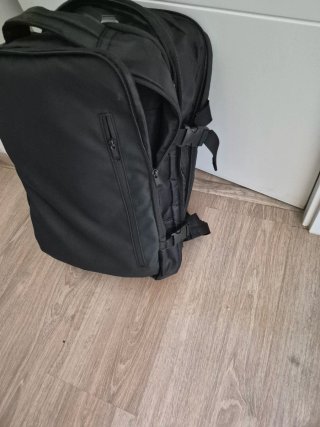 Mochila de viaje negra 3 compartimentos