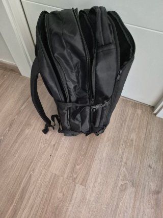 Mochila de viaje negra 3 compartimentos