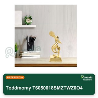 Toddmomy trofeo micrófono dorado niños
