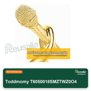 Toddmomy trofeo micrófono dorado niños