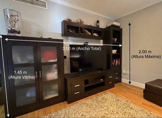 Mueble salón madera maciza modular
