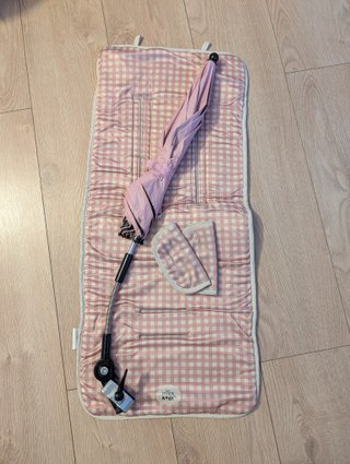 Colchoneta silla paseo Interbaby rosa + sombrilla