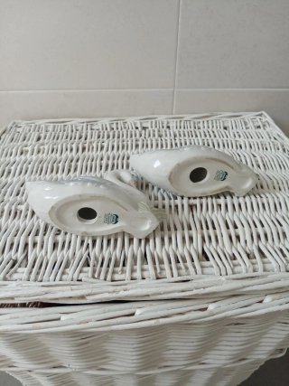 Pareja Cisnes Porcelana Porceval Valencia