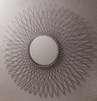 Espejo decorativo plateado