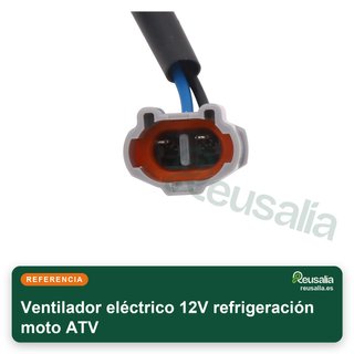 Ventilador eléctrico 12V refrigeración moto ATV