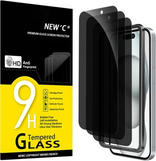 3x Protector Pantalla Privacidad iPhone 16/15