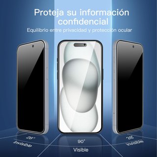 3x Protector Pantalla Privacidad iPhone 16/15