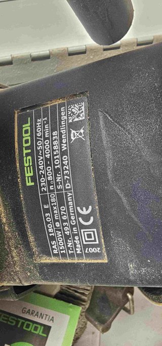 FESTOOL RAS 180.03 E Lijadora Pulidora