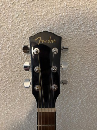 Guitarra Acústica Fender CD-60 BLK Negra + Funda