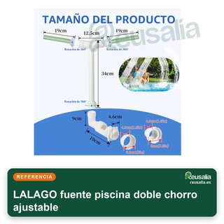 LALAGO fuente piscina doble chorro ajustable