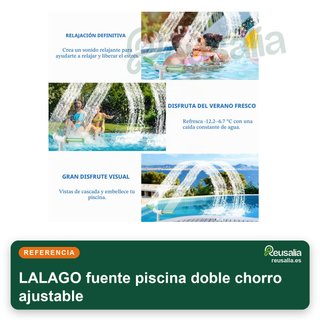 LALAGO fuente piscina doble chorro ajustable