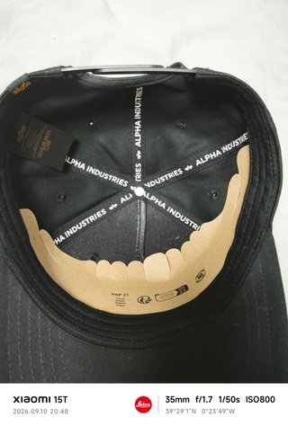 Gorra Alpha Industries negra nueva