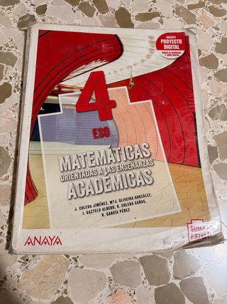 Libro de Matemáticas Aplicadas de 4° de la ESO