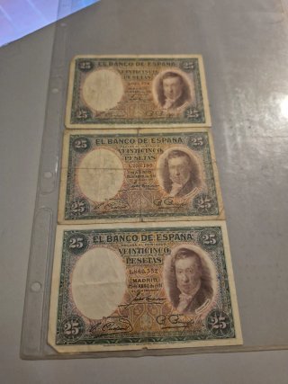 Billetes antiguos: 100 y 500 pesetas