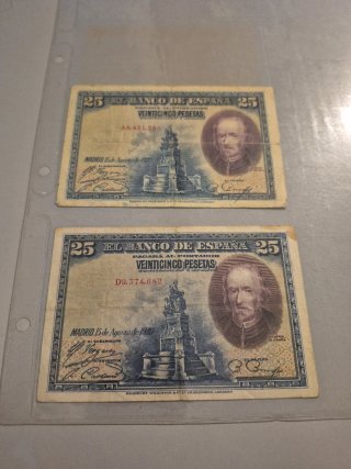 Billetes antiguos: 100 y 500 pesetas