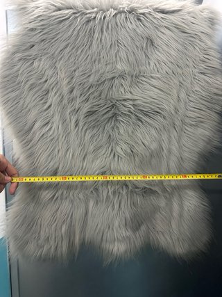 Alfombra de pelo gris