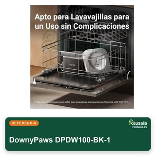 DownyPaws bebedero perro antigoteo 3L acero