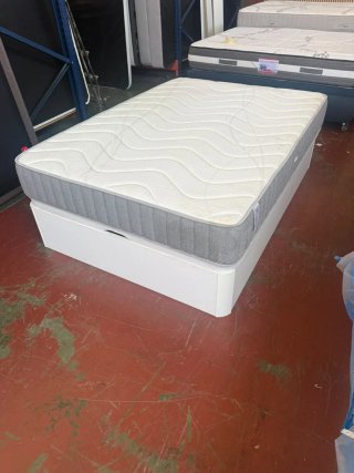Colchón Visco 135x190 + Canapé Blanco
