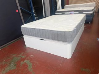 Colchón Visco 135x190 + Canapé Blanco