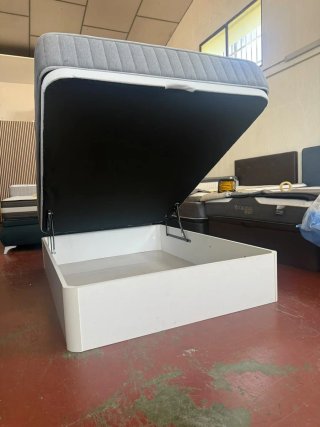 Colchón Visco 135x190 + Canapé Blanco
