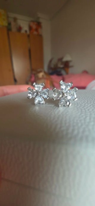 Pendientes Pandora Trébol Transparente
