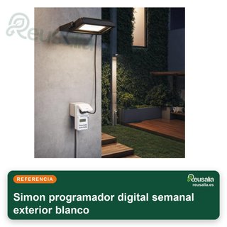 Simon programador digital semanal exterior blanco