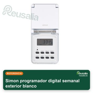 Simon programador digital semanal exterior blanco