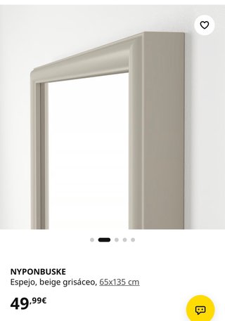 Espejo NYPONBUSKE beige grisáceo 65x135