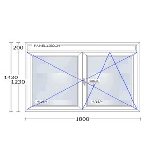Ventana PVC CORTIZO 180 x 143 NUEVA