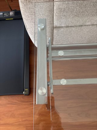 Mesa Escritorio Cristal Templado y Acero