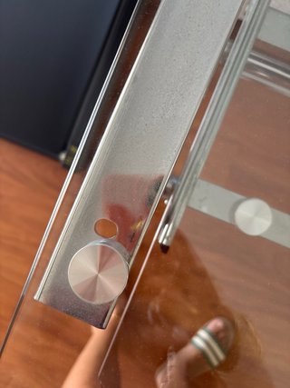 Mesa Escritorio Cristal Templado y Acero