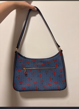 Bolso Guess Azul Cerezas Nuevo