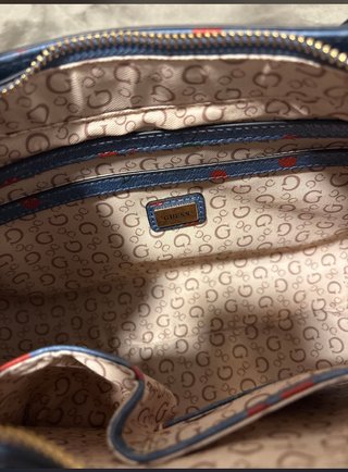 Bolso Guess Azul Cerezas Nuevo