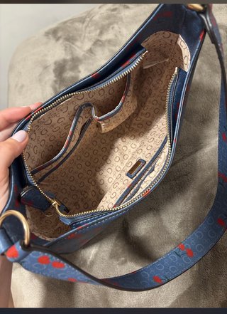 Bolso Guess Azul Cerezas Nuevo